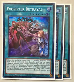 Yugioh! 3x Exosister Betrayal BPRO-EN066 Super Rare 1st Ed NM - Image 1