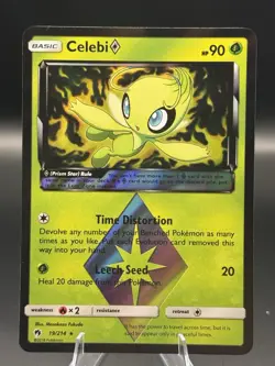 Pokemon Card Celebi 19/214 Lost Thunder Prism Rare Holo NM - Image 1