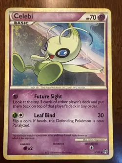 Pokemon TCG Celebi HGSS Triumphant Holo Card 3/102 Rare MP - Image 1