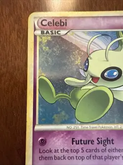 Pokemon TCG Celebi HGSS Triumphant Holo Card 3/102 Rare MP - Image 3