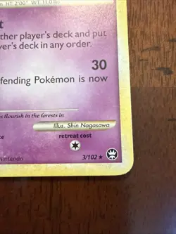 Pokemon TCG Celebi HGSS Triumphant Holo Card 3/102 Rare MP - Image 5