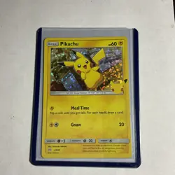 Pokemon Pikachu 25/25 HOLO 25th Anniversary Mcdonalds Promo 2021 Card - Image 1