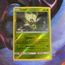 Pokemon TCG Celebi 4/236 SM Unified Minds Reverse Holo Rare LP - Image 1