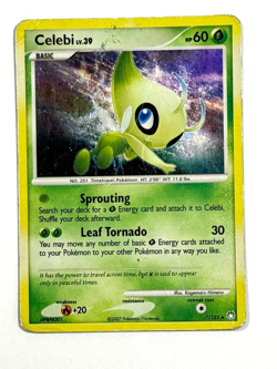 Pokemon TCG Celebi 7/123 Holo Mysterious Treasures DMG - Image 1