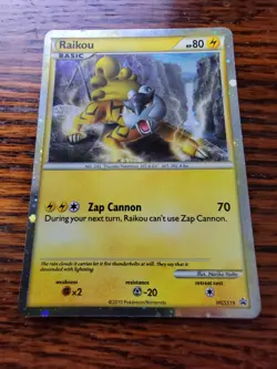 LP Pokemon TCG Raikou (Hgss Promo 19) Fall 2010 Collector's Tins Hgss19 - Image 1
