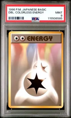 1996 POKEMON JAPANESE BASIC DOUBLE COLORLESS ENERGY PSA 9 BASE SET - Image 1