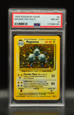Magneton Holo 1999 Pokemon Base Set Unlimited #9 WOTC PSA 8 Newly Graded - Image 1