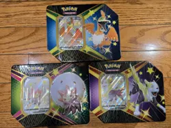 (Lot Of 3) Pokemon TCG Shining Fates V Tin Set - Eldegoss, Boltund & Cramorant - Image 1