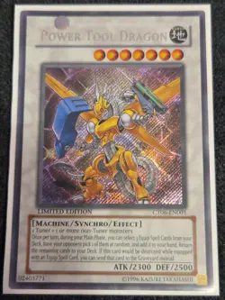 Yugioh Power Tool Dragon CT06-EN001 Secret Rare 2009 HP - Image 1