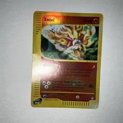 Pokemon Entei Reverse Holo Rare 70 HP Aquapolis 010/147 2002 English TCG Card - Image 2