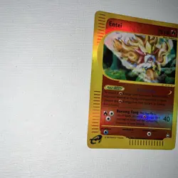 Pokemon Entei Reverse Holo Rare 70 HP Aquapolis 010/147 2002 English TCG Card - Image 3