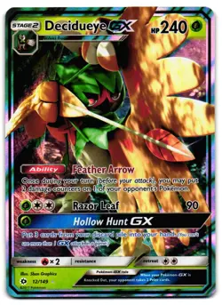 Decidueye GX 12/149 - Sun & Moon Rare GX Pokemon TCG Holo - M/LP Card - Image 1