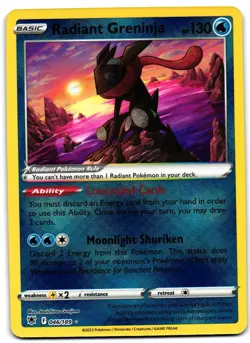 Radiant Greninja 046/189 - Astral Radiance Radiant Rare Pokemon TCG - M/LP Card - Image 1