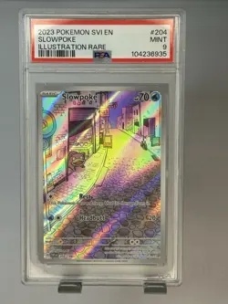 2023 POKEMON SVI EN-SCARLET & VIOLET ILLUSTRATION RARE #204 SLOWPOKE PSA 9 - Image 1
