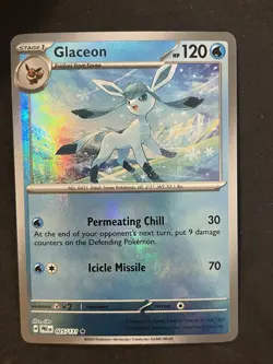 Glaceon Master Ball Reverse Holo 025/131 Pokemon Prismatic Evolutions English NM - Image 1