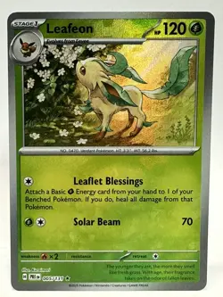 Pokemon TCG Leafeon #005/131 Masterball Pattern Holo SV: Prismatic Evolutions NM - Image 1
