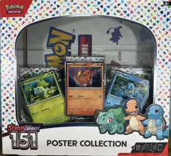 Pokemon TCG Scarlet & Violet - 151 Poster Collection Box - 3 Packs New Sealed - Image 2