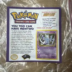 2000 Pokemon 12 Mewtwo Black Star Promo Nintendo Power. Still Attached - Image 1