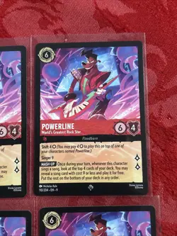 4x Disney Lorcana Fabled - Powerline - World's Greatest Rock Star - 110/204 x4 - Image 2