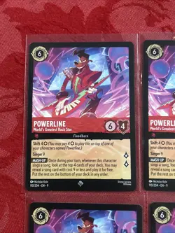 4x Disney Lorcana Fabled - Powerline - World's Greatest Rock Star - 110/204 x4 - Image 3