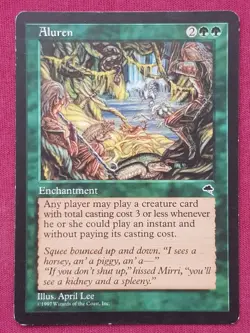 Magic The Gathering TEMPEST ALUREN green card MTG - Image 1