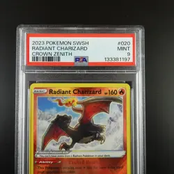 PSA 9 Radiant Charizard 020/159 Crown Zenith Holo Graded Pokemon Card - Image 2