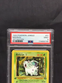 Pokemon Cards: Jungle 1st Edition Common: Nidoran 57/64 PSA 9 - Image 3