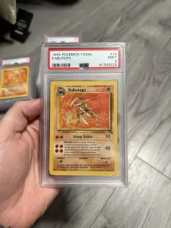 Pokemon 1999 Fossil Kabutops #24 PSA 9 - Image 1