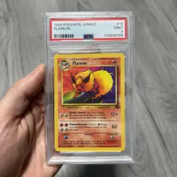 Pokemon 1999 Game Base Set Flareon #19 PSA 9 - Image 1