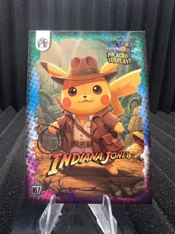 Indiana Jones (Pikachu) #167 - Galaxy Holo - Electric Pikachu Cosplay - Pokemon - Image 1