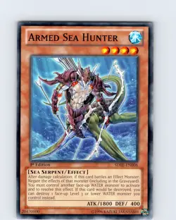 Yu-Gi-Oh Armed Sea Hunter SDRE-EN008 1st Edition Regular Common Card NM - Image 1