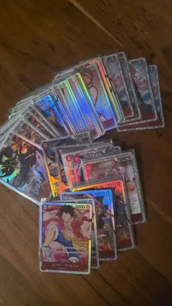 48x japanese one piece super rare RED SR card lot assorted sets - Image 1