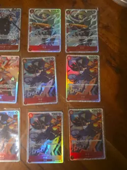 48x japanese one piece super rare RED SR card lot assorted sets - Image 5