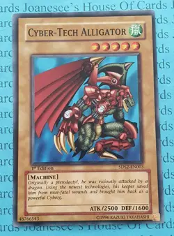 Cyber-Tech Alligator 5DS2-EN003 Yu-Gi-Oh Card 1st Edition New - Image 1