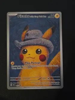 Pikachu With Grey Felt Hat Van Gogh Promo Pokemon Card 085 SVP NM+ - Image 1