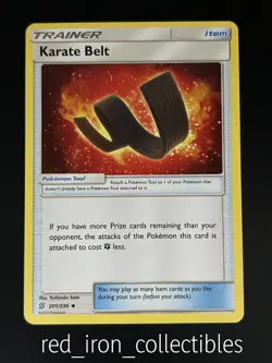 Karate Belt 201/236 Uncommon Trainer Unified Minds Sun & Moon Pokemon Card 2019 - Image 1
