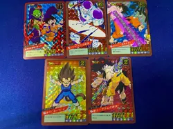 Dragon Ball Z Carddass MAX Holo Prism 5 Card Lot Power Level Goku Japan - Image 1