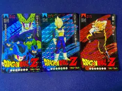 Dragon Ball Z Vintage Prism Card Lot 3 | Goku Vegeta Cell Tele-denwa Japan - Image 1