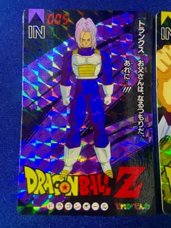 Dragon Ball Z Vintage Prism Card Lot 3 Trunks Mr Satan Piccolo Tele-denwa Japan - Image 3
