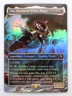 The Destined White Mage (Borderless) FOIL - FINAL FANTASY MTG: Near Mint - Image 1