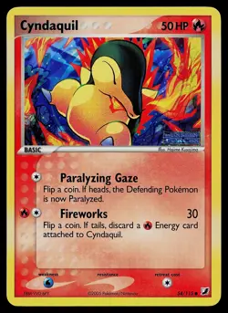 Pokemon Card - Cyndaquil Unseen Forces 54/115 Common Reverse Holo Stamped - Image 1