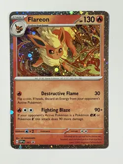 Pokemon TCG - Flareon - SVP 167 - 2025 S&V: Black Star Promo - Cosmo Holo - Image 1