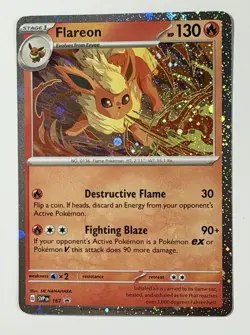 Pokemon TCG - Flareon - SVP 167 - 2025 S&V: Black Star Promo - Cosmo Holo - Image 3