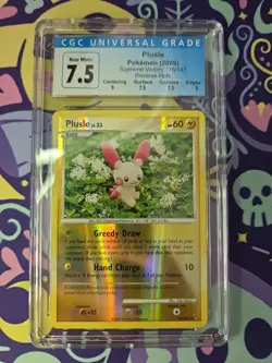 Pokemon TCG Platinum Supreme Victors Reverse Holo Plusle 76 CGC 7.5 POP 2 - Image 1