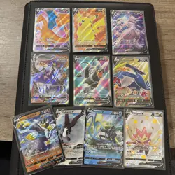 Pokemon V card lot Charizard Pikachu Mewtwo, - Image 1