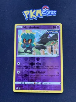 Pokemon TCG Marshadow Evolving Skies 080/203 Reverse Holo Rare LP. - Image 1
