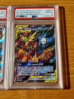 Moltres & Zapdos & Articuno GX PSA 10 - SM210 - Full Art - Promo - Pokemon - Image 1