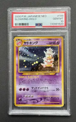 2000 Pokemon Japanese Neo Slowking Holo JPN PSA 10 SWIRL - Image 1