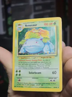 Venusaur - 15/102 - English Pokemon Base Set Holo - Heavy play - Image 2