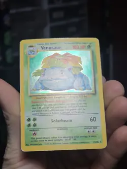 Venusaur - 15/102 - English Pokemon Base Set Holo - Heavy play - Image 3